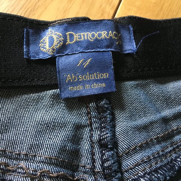 Democracy Dark Blue Denim 'Ab'solution Stretchy Banded Waist Jeans - Picture 9 of 16